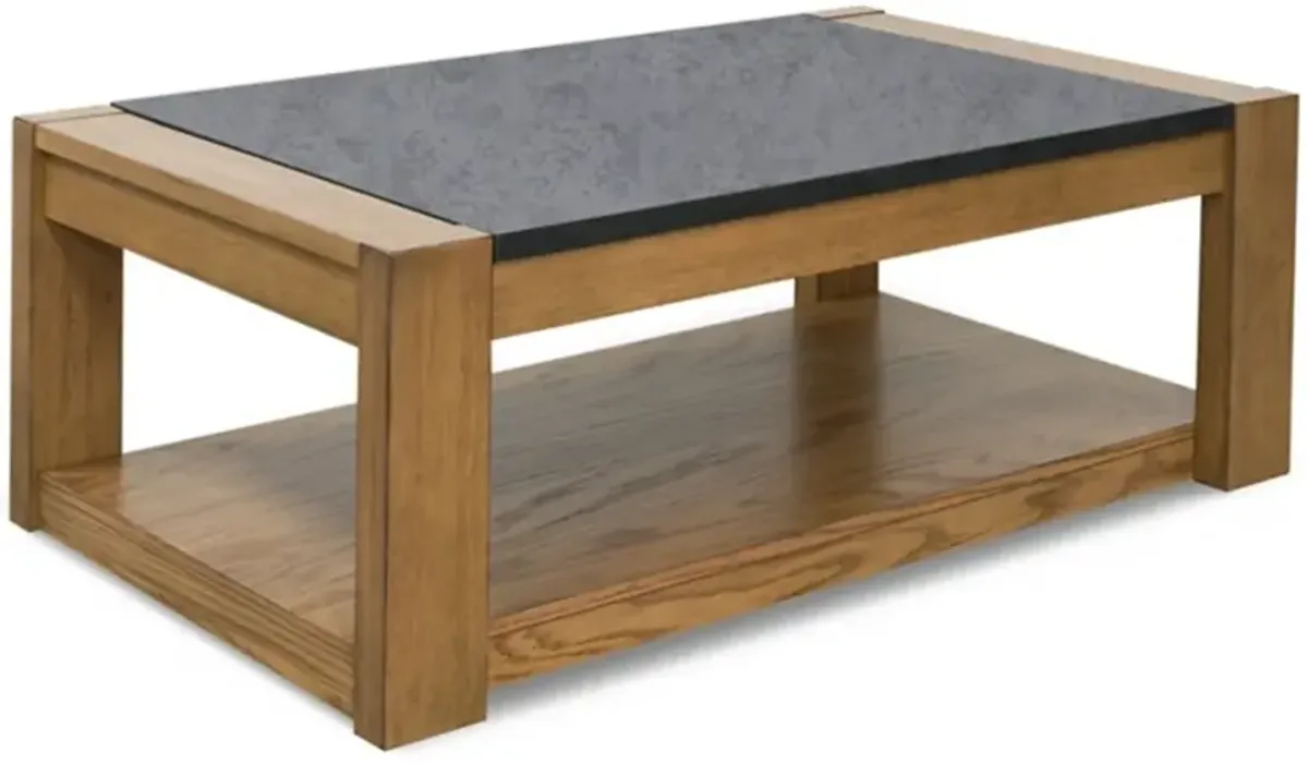 Signature Design by Ashley® Quentina Black Top Lift Top Coffee Table with Light Brown Base 