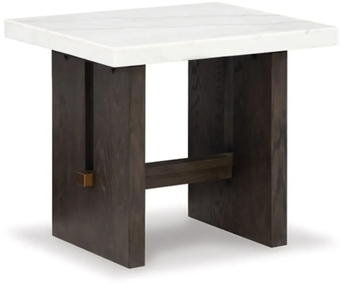 Signature Design by Ashley® Burkhaus White/Dark Brown End Table