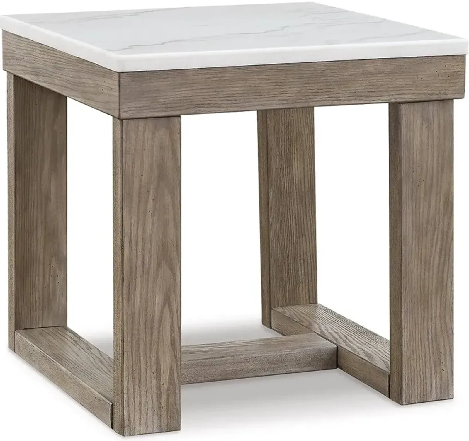 Signature Design by Ashley® Loyaska Ivory End Table with Brown Base 