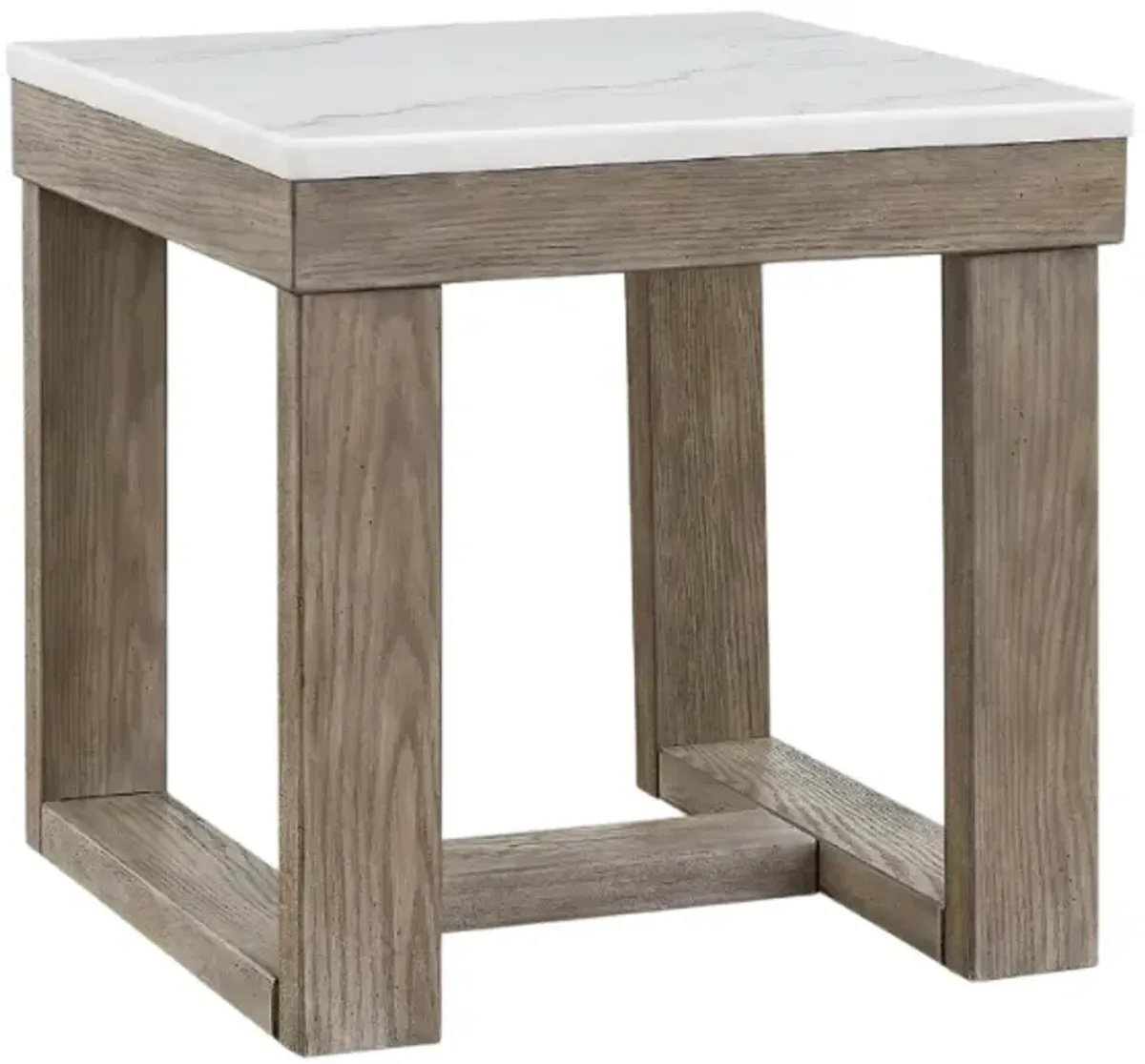 Signature Design by Ashley® Loyaska Ivory End Table with Brown Base 