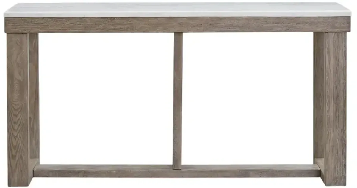 Signature Design by Ashley® Loyaska Ivory Sofa Table with Brown Base 