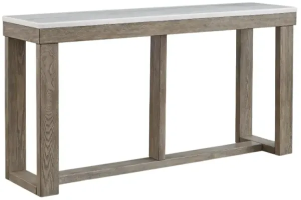 Signature Design by Ashley® Loyaska Ivory Sofa Table with Brown Base 