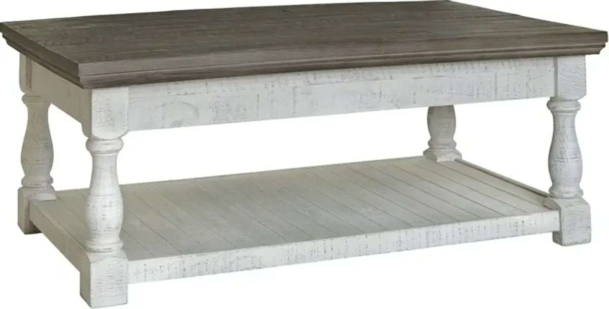 Signature Design by Ashley® Havalance Gray Lift-Top Coffee Table with Antique White Base