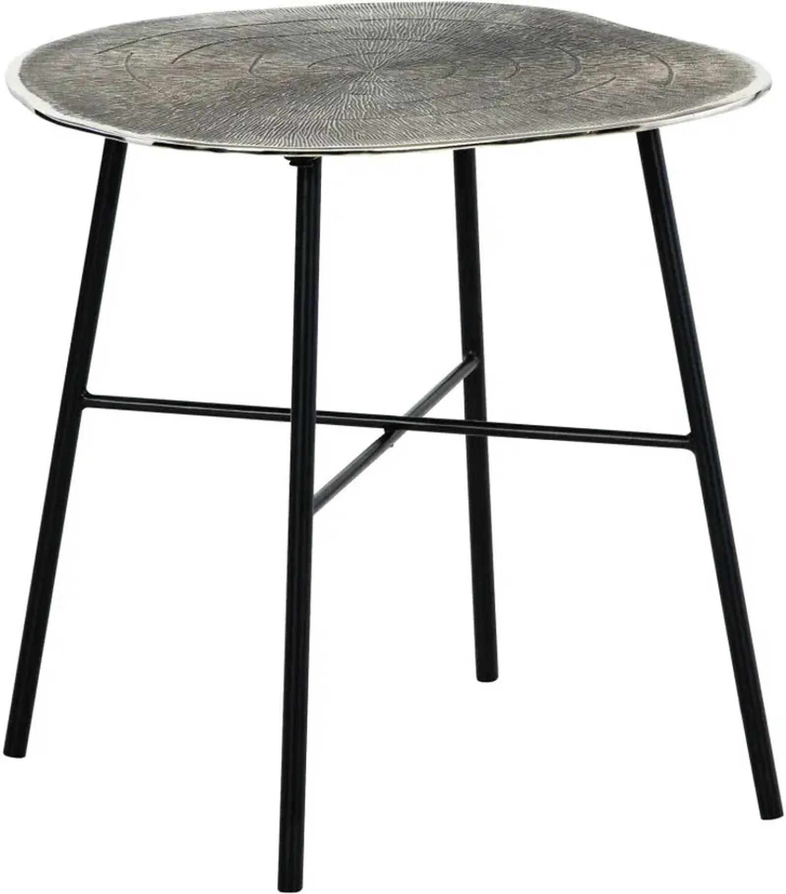 Signature Design by Ashley® Laverford Chrome End Table with Black Tapper Legs