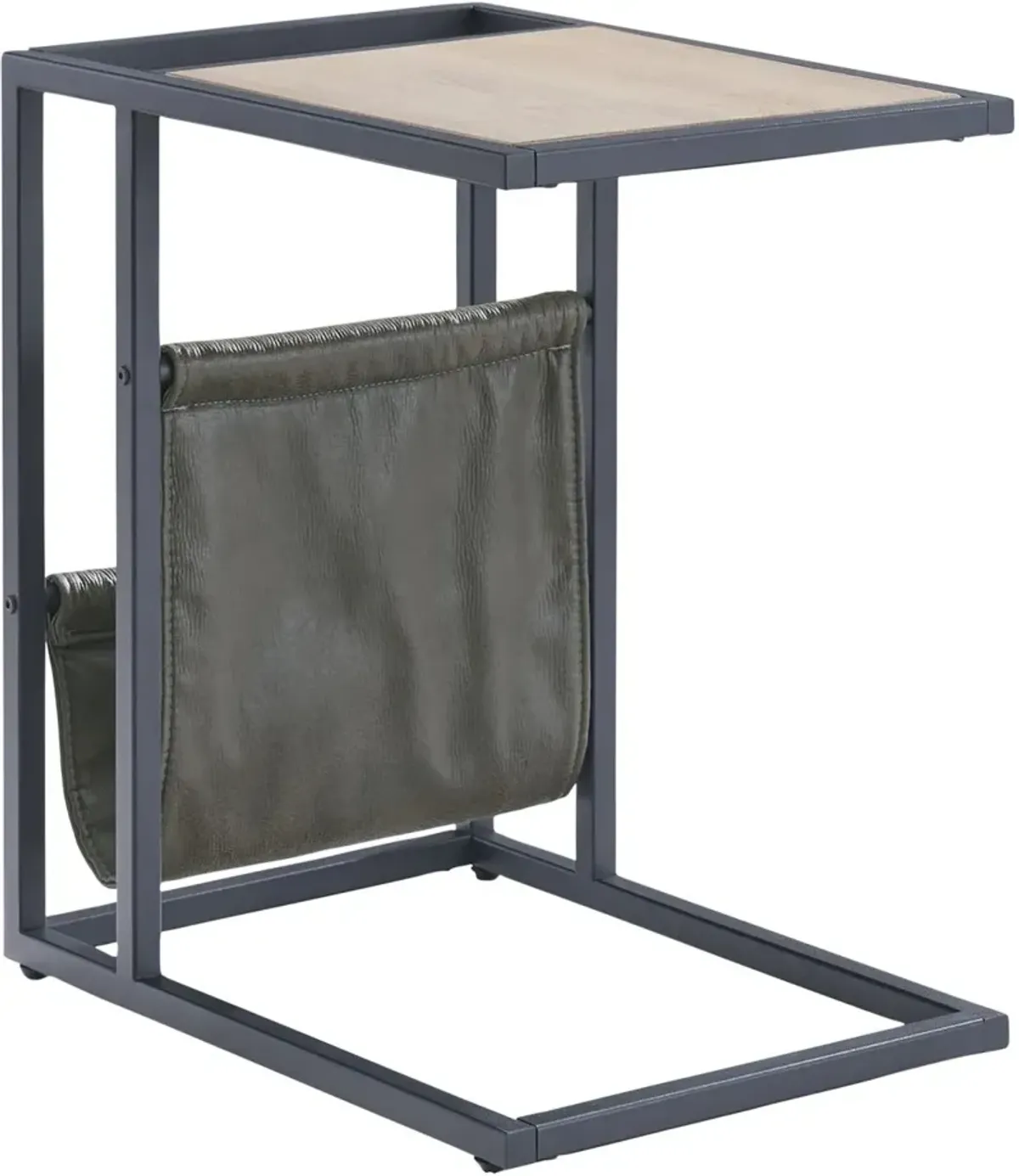 Signature Design by Ashley® Freslowe Light Brown Chairside End Table with Black Metal Base