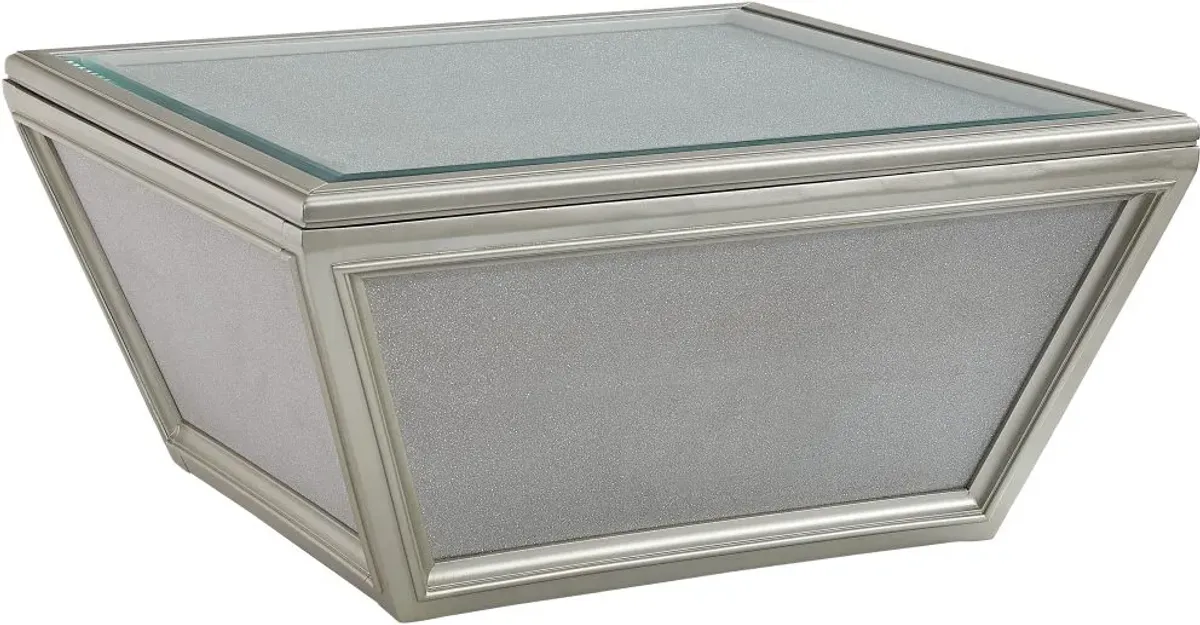 Signature Design by Ashley® Traleena Metallic Silver Coffee Table