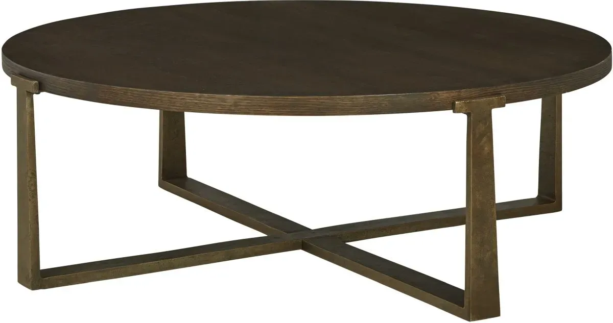 Signature Design by Ashley® Balintmore Brown/Gold Round Coffee Table