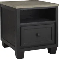 Signature Design by Ashley® Foyland Black/Brown End Table