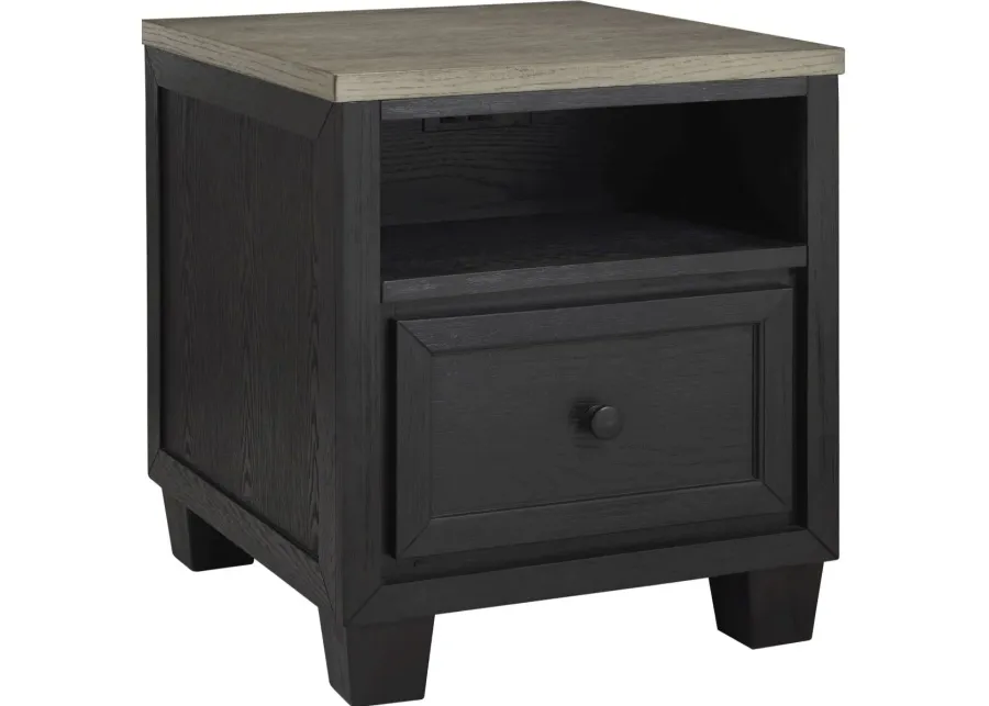 Signature Design by Ashley® Foyland Black/Brown End Table