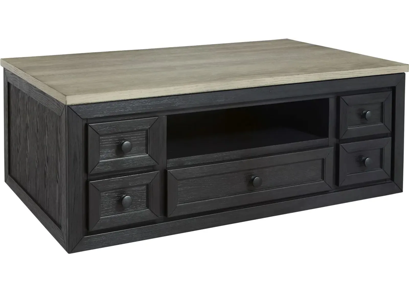 Signature Design by Ashley® Foyland Black/Brown Lift-Top Coffee Table