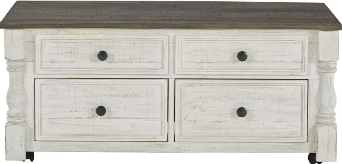 Signature Design by Ashley® Havalance Gray Lift-Top Coffee Table with Distressed Vintage White Base