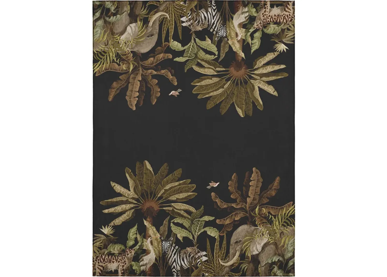 Dalyn Rug Company Tropics Black 5'x8' Style 3 Area Rug