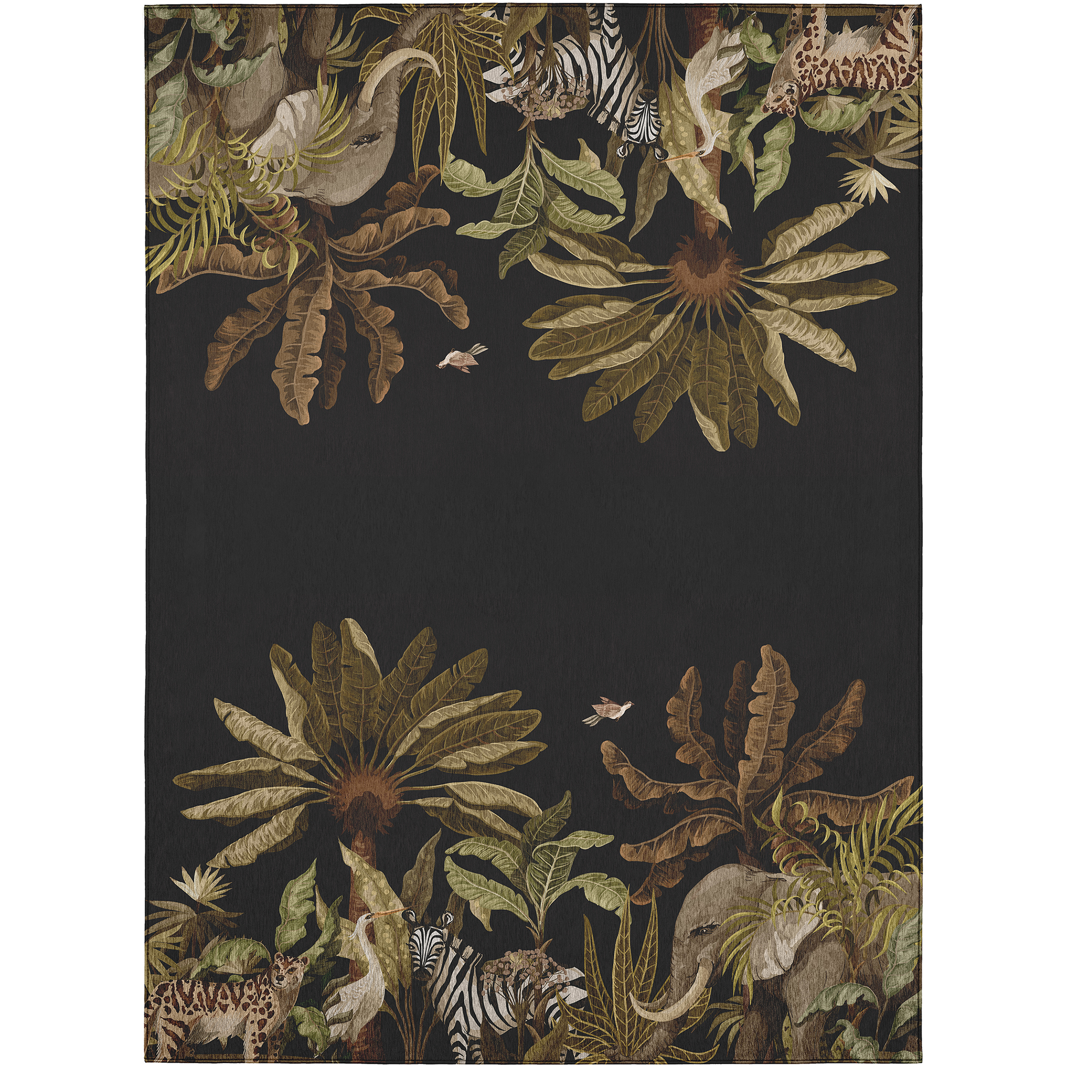 Dalyn Rug Company Tropics Black 5'x8' Style 3 Area Rug