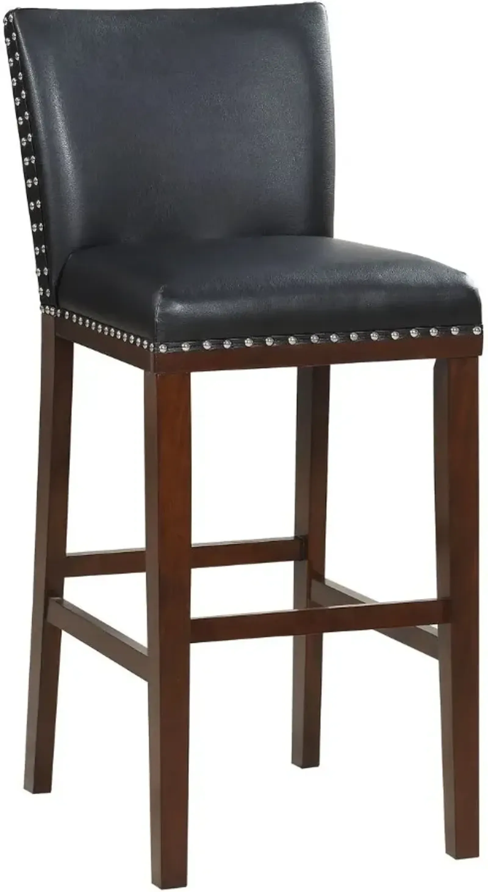 Steve Silver Co. Tiffany Black/Espresso Upholstered Bar Stool