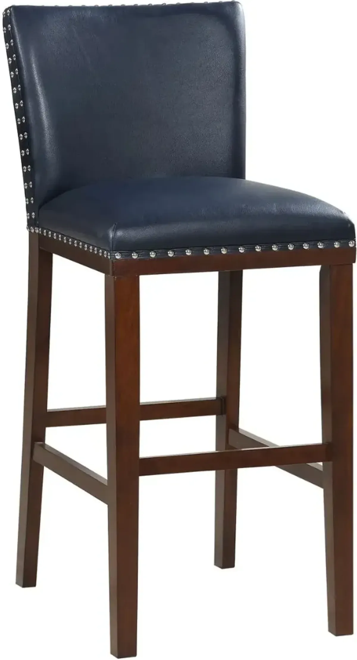 Steve Silver Co. Tiffany Espresso/Navy Upholstered Bar Stool