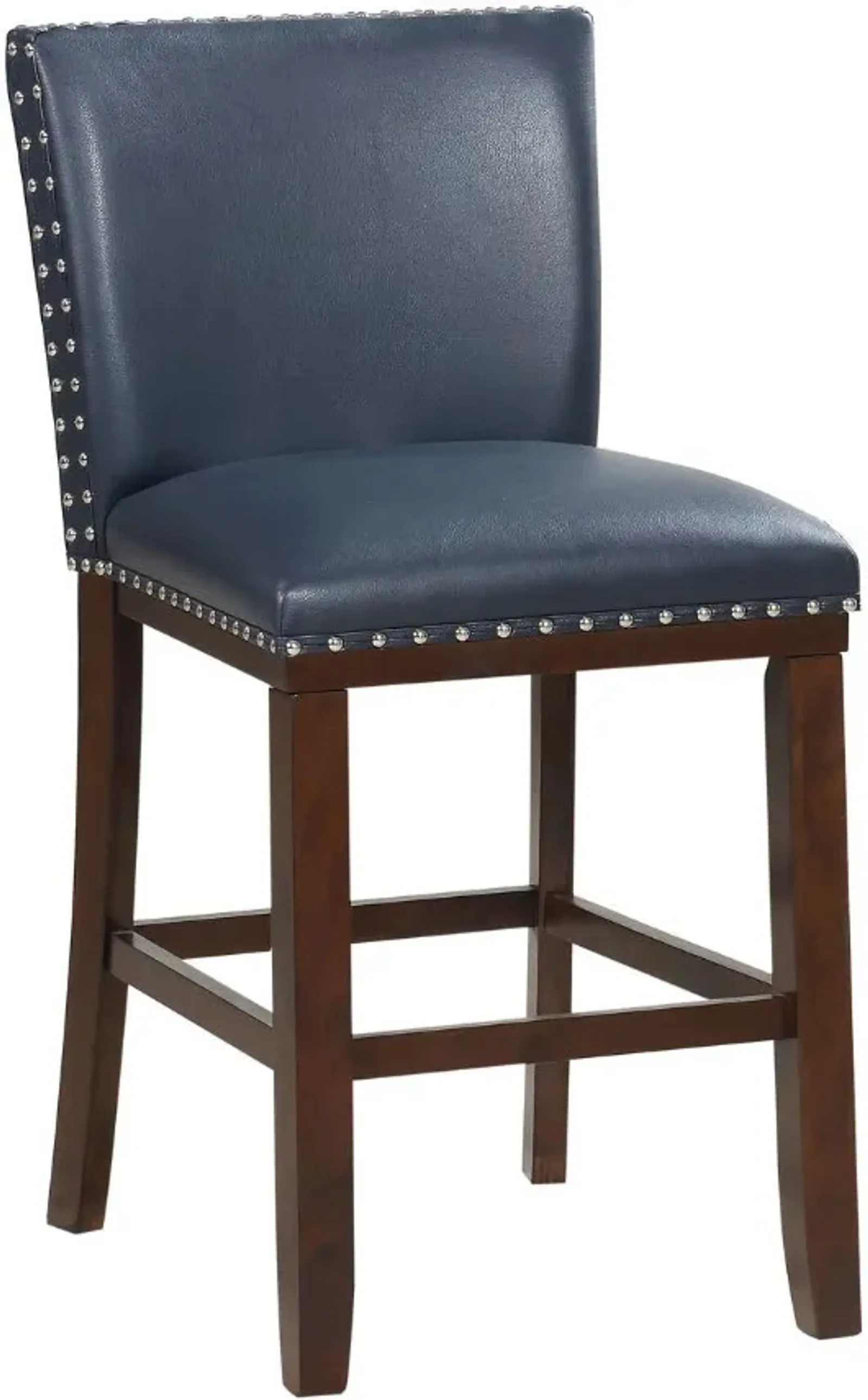 Steve Silver Co. Tiffany Espresso/Navy Upholstered Counter Stool