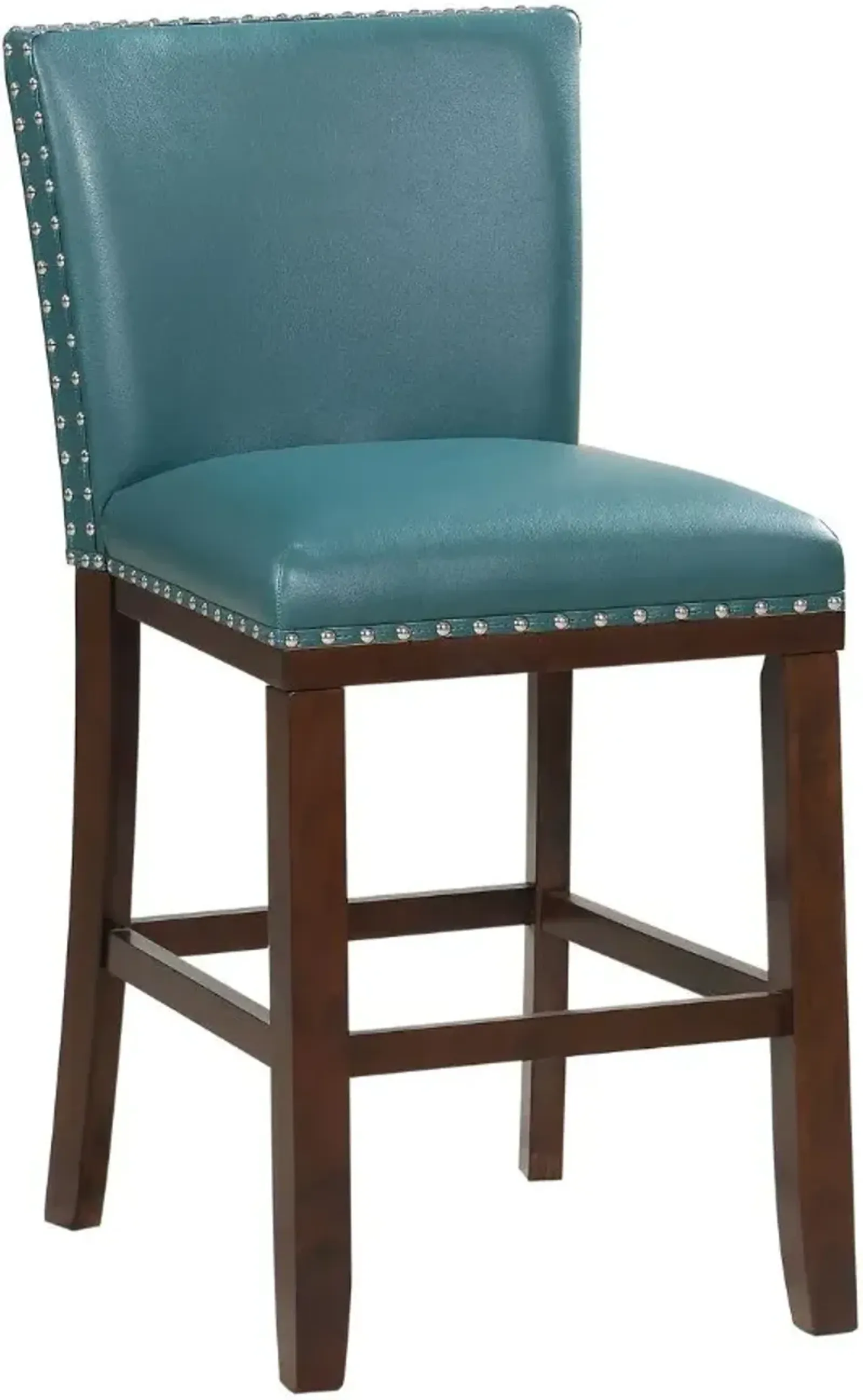 Steve Silver Co. Tiffany Espresso/Peacock Upholstered Counter Stool