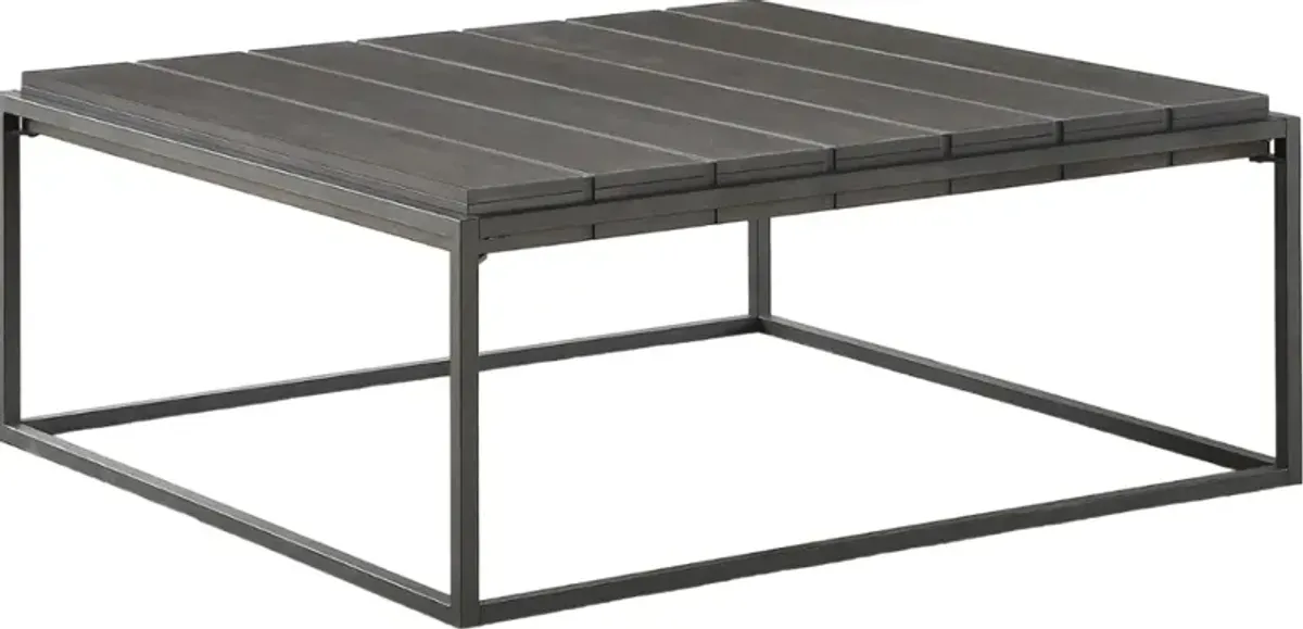 Steve Silver Co. Tekoa Walnut Coffee Table with Dark Gray Base