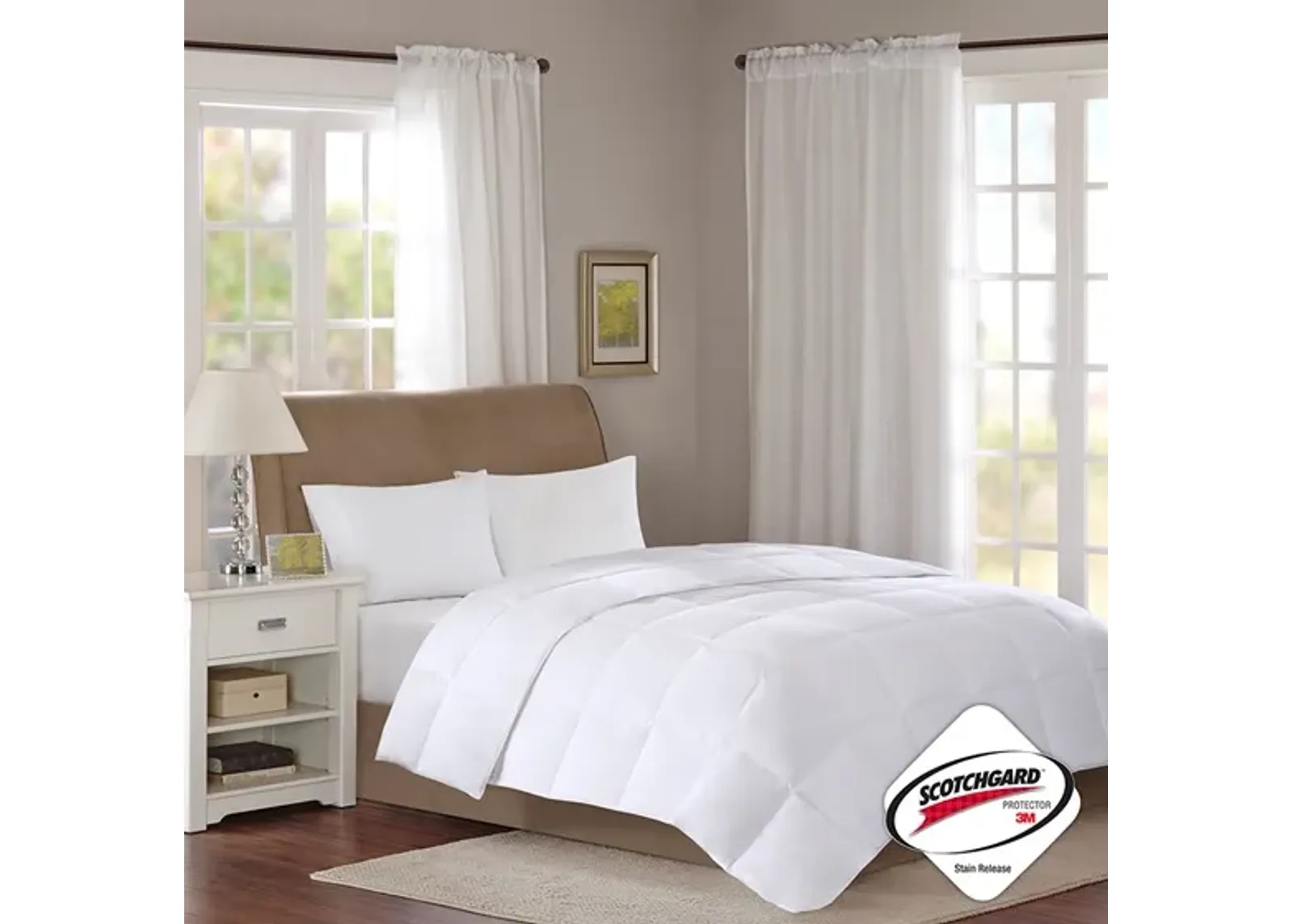 Olliix True North by Sleep Philosophy White Twin Level 1 Cotton Sateen White Down Comforter