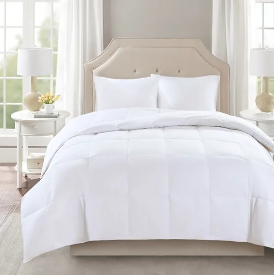 Olliix True North by Sleep Philosophy White Twin Level 2 Cotton Sateen White Down Comforter