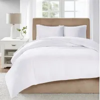 Olliix True North by Sleep Philosophy White Twin Level 3 Cotton Sateen White Down Comforter