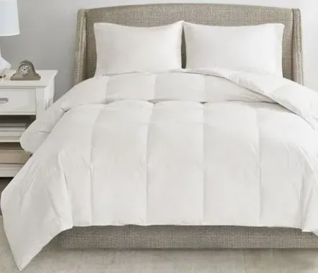 Olliix True North by Sleep Philosophy White Twin All Season Warmth Oversized Cotton Down Comforter