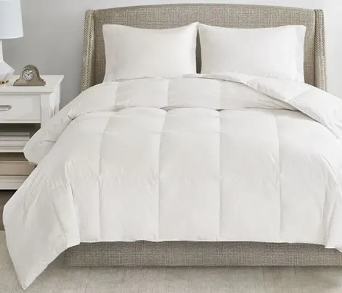 Olliix True North by Sleep Philosophy White Full/Queen All Season Warmth Oversized Cotton Down Comforter