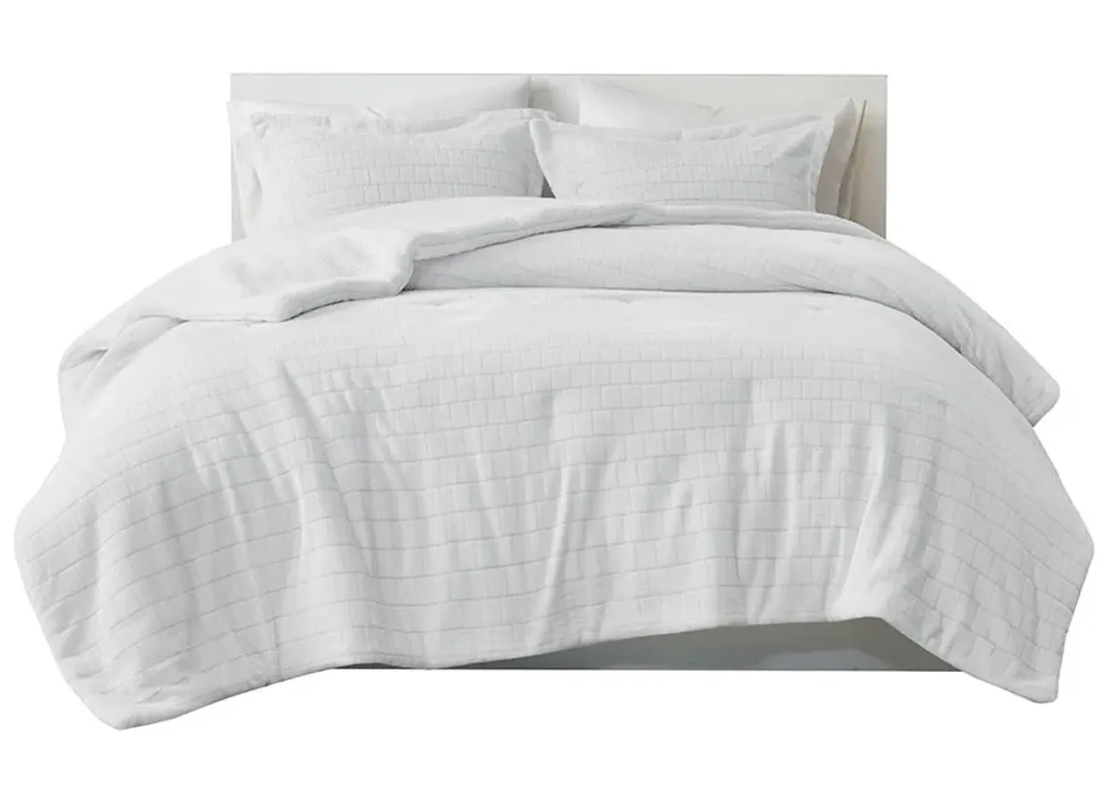 Olliix by True North by Sleep Philosophy Laurie IvoryTwin Plush to Sherpa Comforter Set