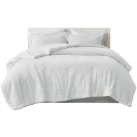 Olliix by True North by Sleep Philosophy Laurie Ivory King/California King Plush to Sherpa Comforter Set