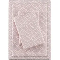 Olliix by True North by Sleep Philosophy Cozy Flannel Blush Dots Twin Cotton Printed Sheet Set
