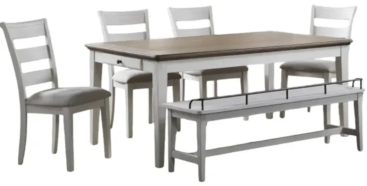 Steve Silver Co. Pendleton 6-Piece White Dining Set