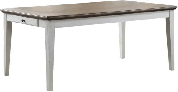 Steve Silver Co. Pendleton Honey Oak Dining Table with Ivory Base