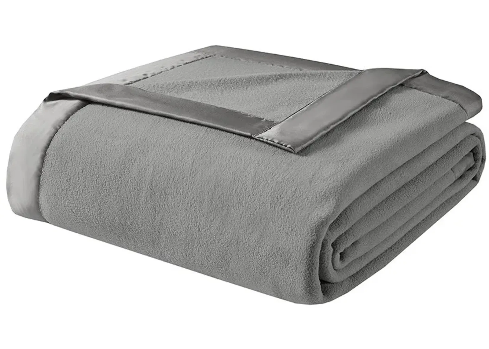 Olliix by True North by Sleep Philosophy Micro Fleece Grey Twin Blanket