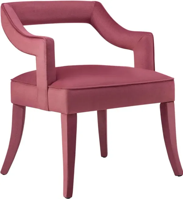 TOV Furniture Tiffany Pink Slub Velvet Chair