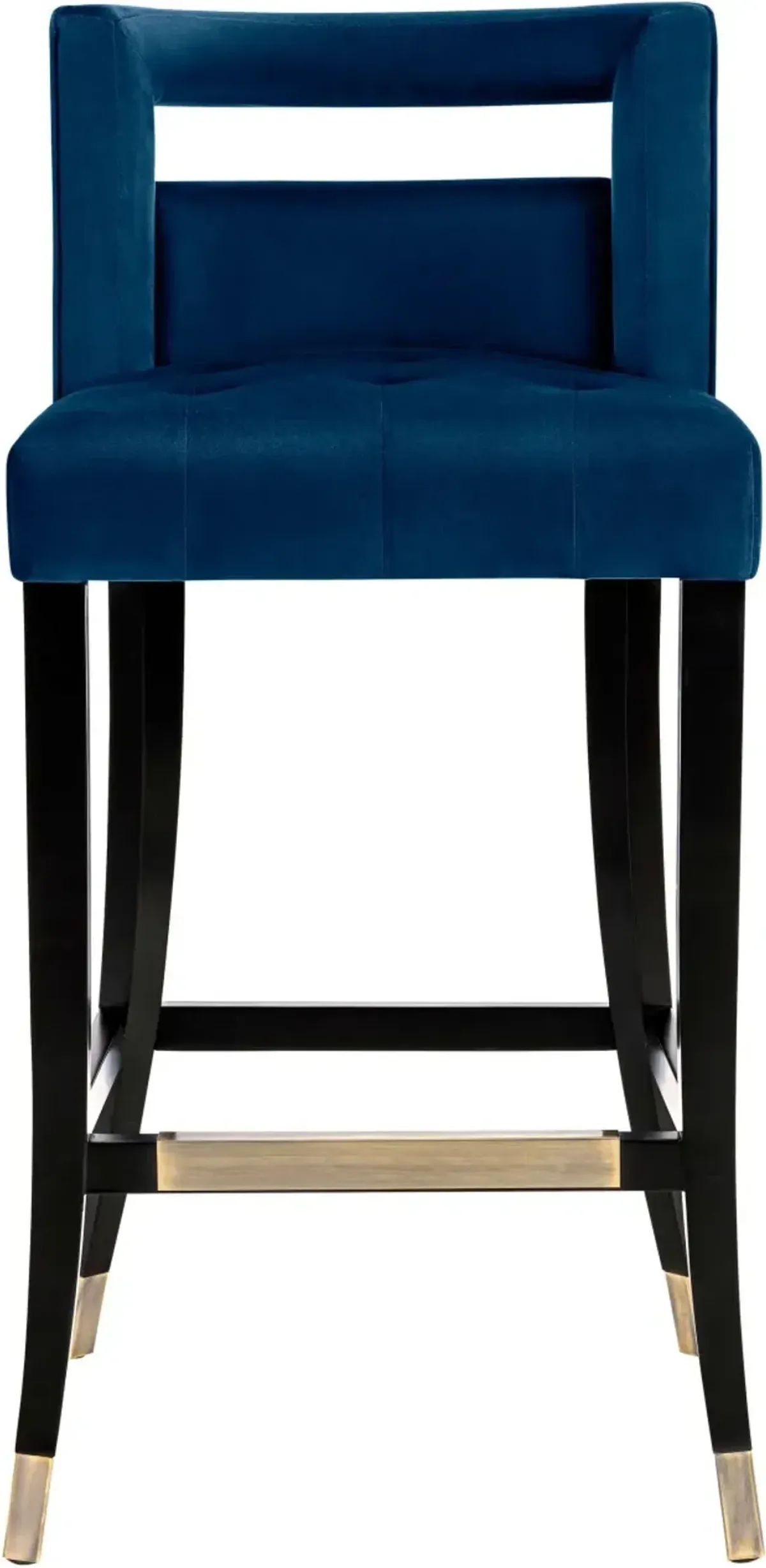 TOV Furniture Hart Navy Velvet Bar Stool