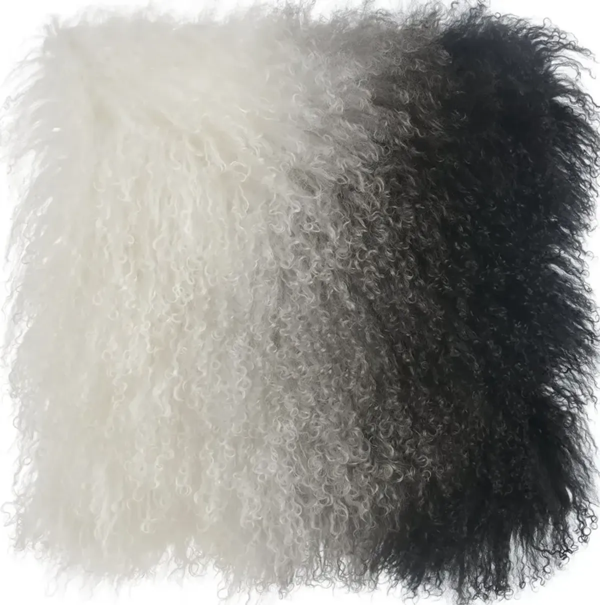 TOV Furniture Tibetan Sheep Pillow White to Black