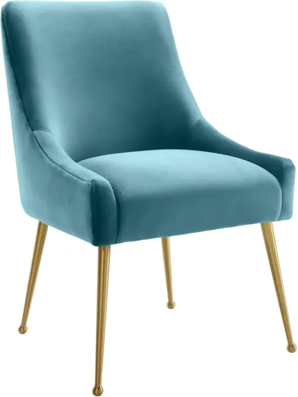 TOV Furniture Beatrix Sea Blue Side Chair