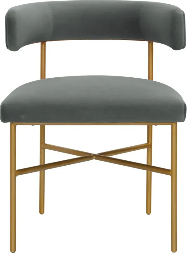 TOV Furniture Kim Grey Performance Velvet Chair