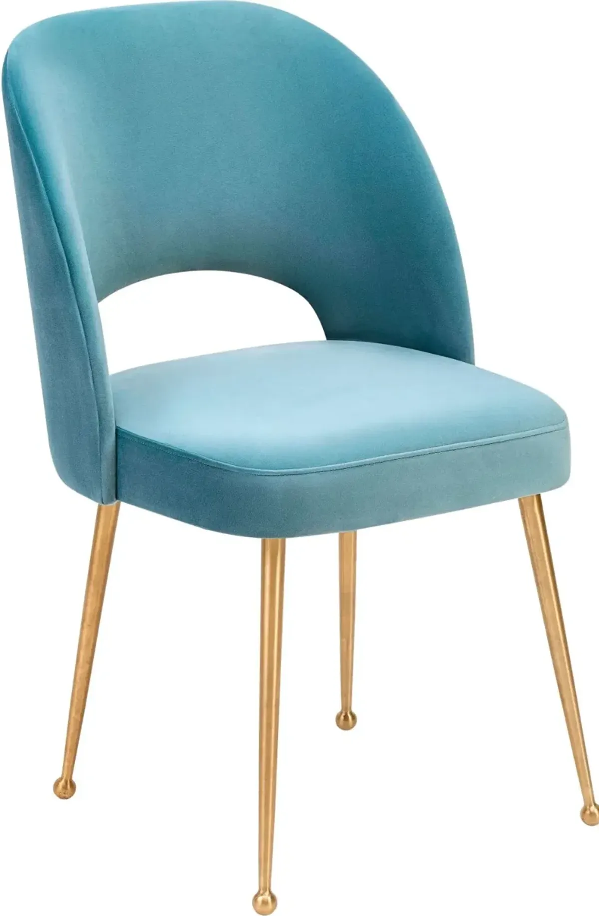 TOV Furniture Swell Sea Blue Velvet Chair