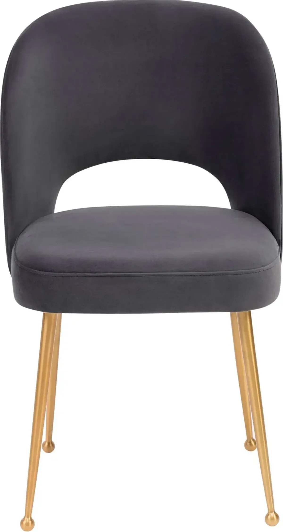 TOV Furniture Swell Dark Grey Velvet Chair