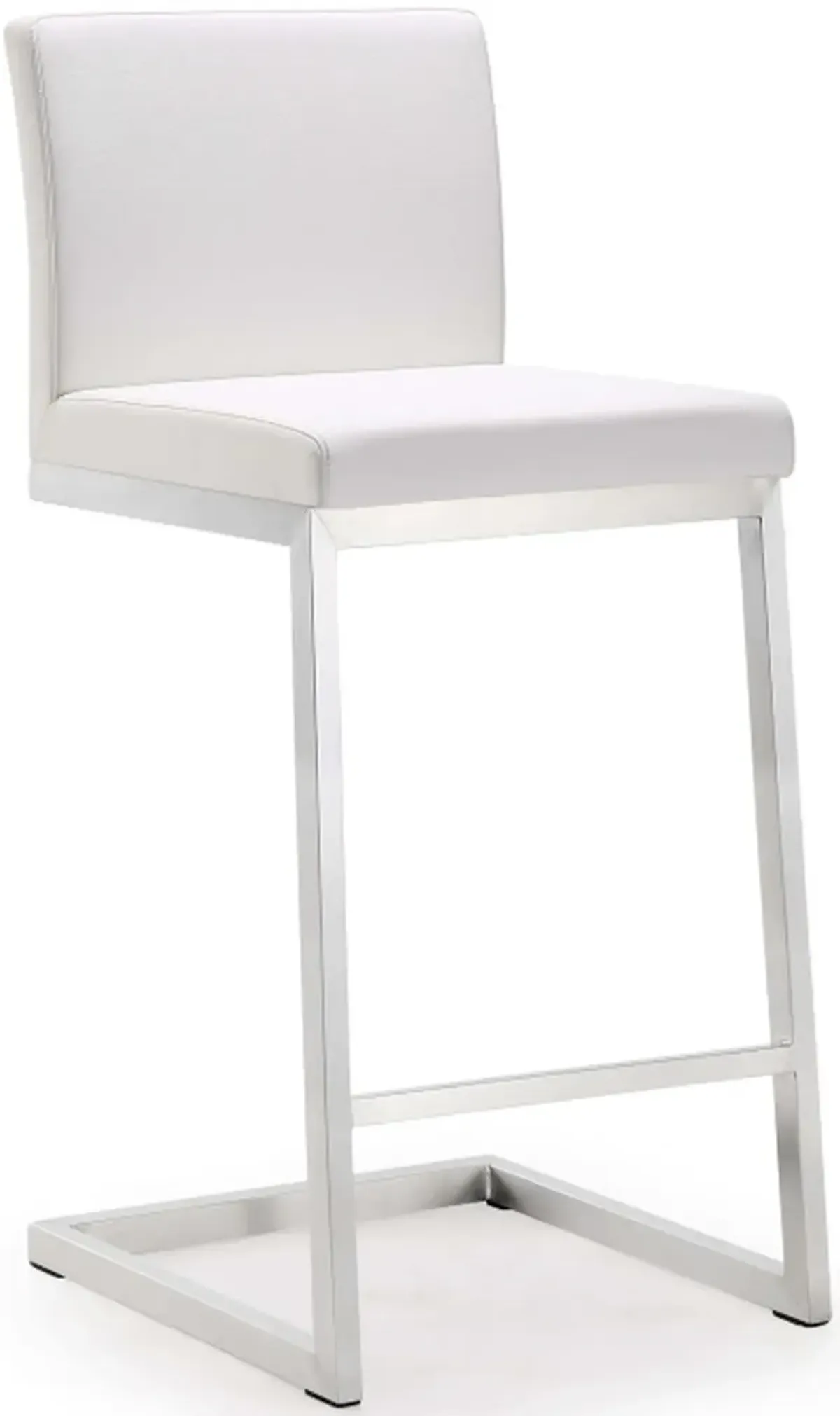 TOV Furniture Parma White Steel 2-Piece Counter Stool Set