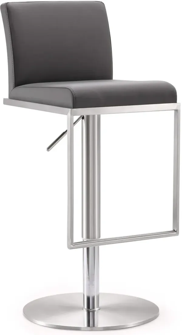 TOV Furniture Amalfi Grey Adjustable Bar Stool