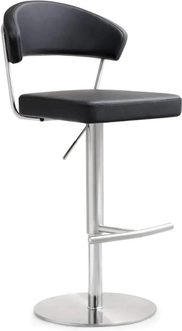 TOV Furniture Cosmo Black Steel Bar Stool