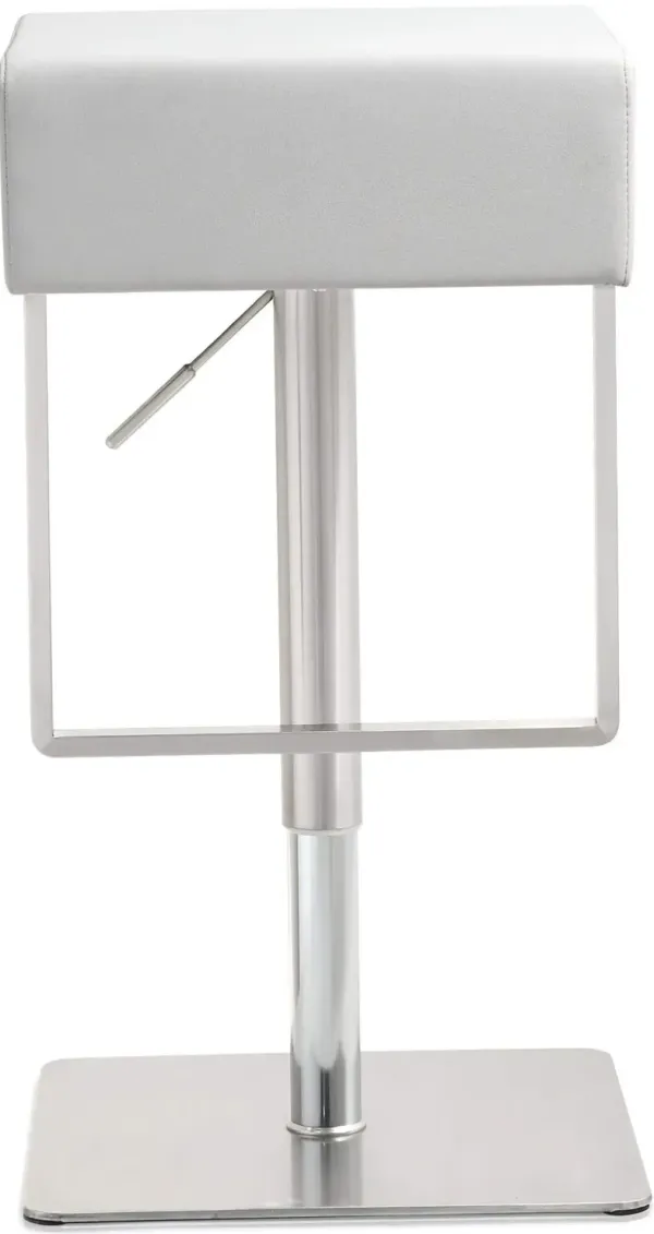 TOV Furniture Seville White Steel Bar Stool