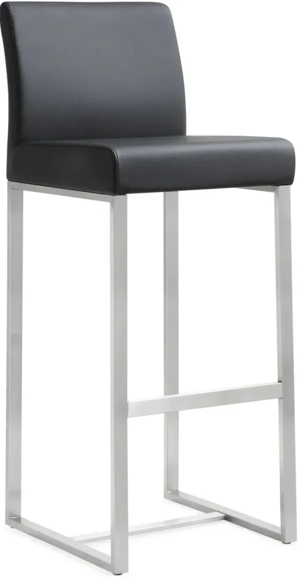 TOV Furniture Denmark Black Set Of 2 Steel Bar Stool