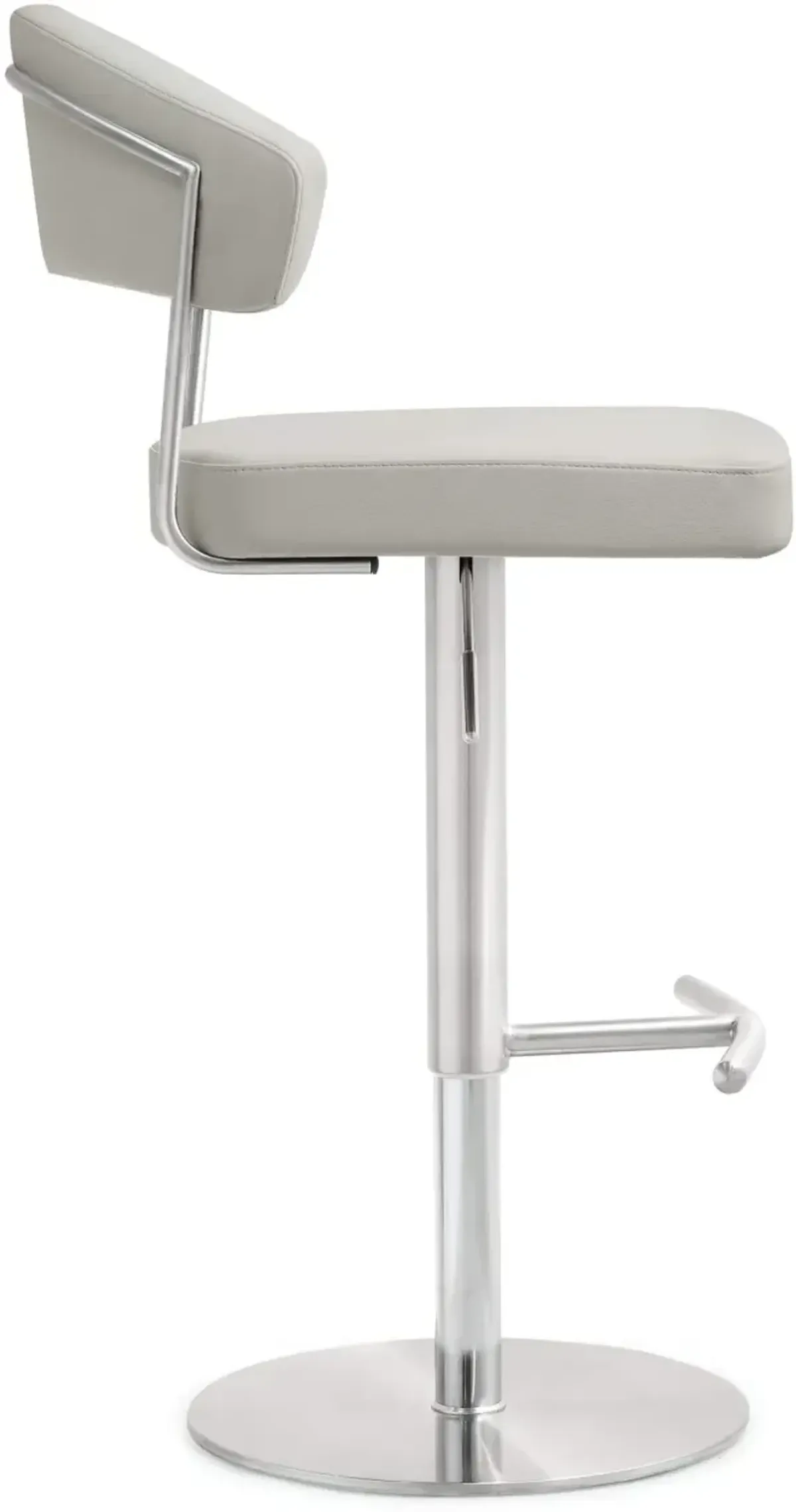TOV Furniture Cosmo Light Grey Steel Bar Stool