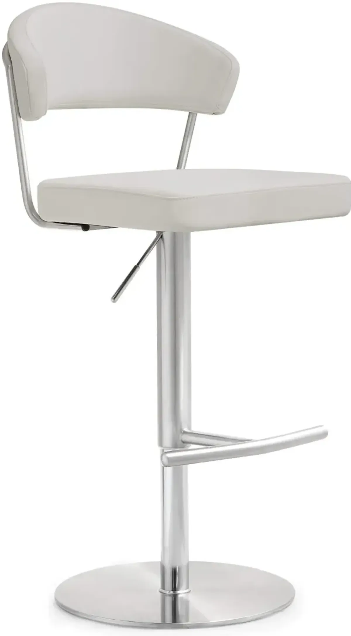 TOV Furniture Cosmo Light Grey Steel Bar Stool