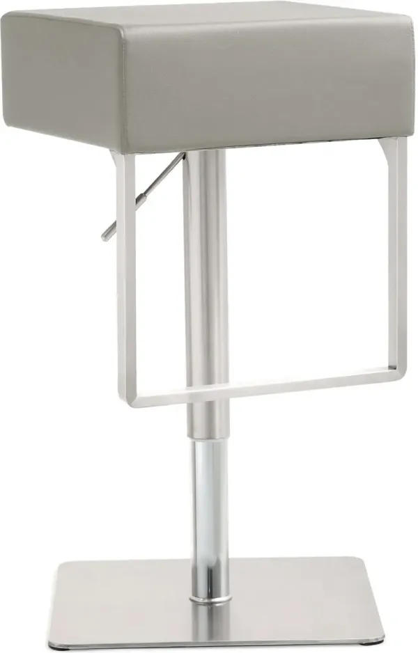 TOV Furniture Seville Light Grey Steel Bar Stool