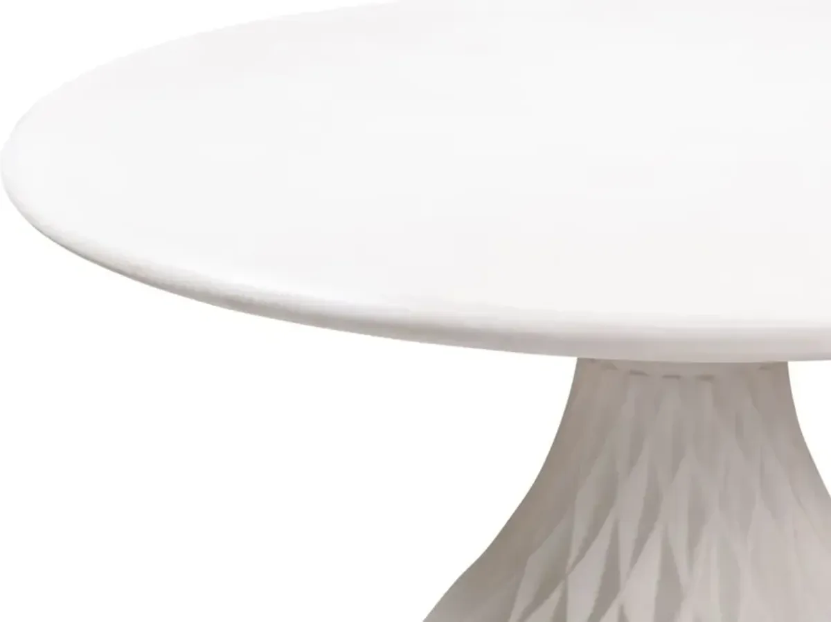 TOV Furniture Tulum Ivory Concrete Dining Table