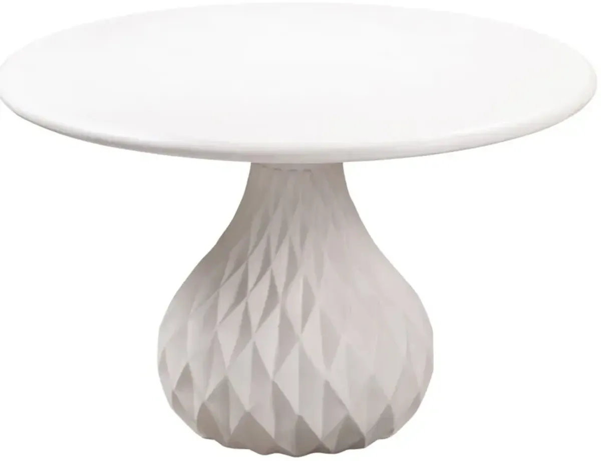 TOV Furniture Tulum Ivory Concrete Dining Table